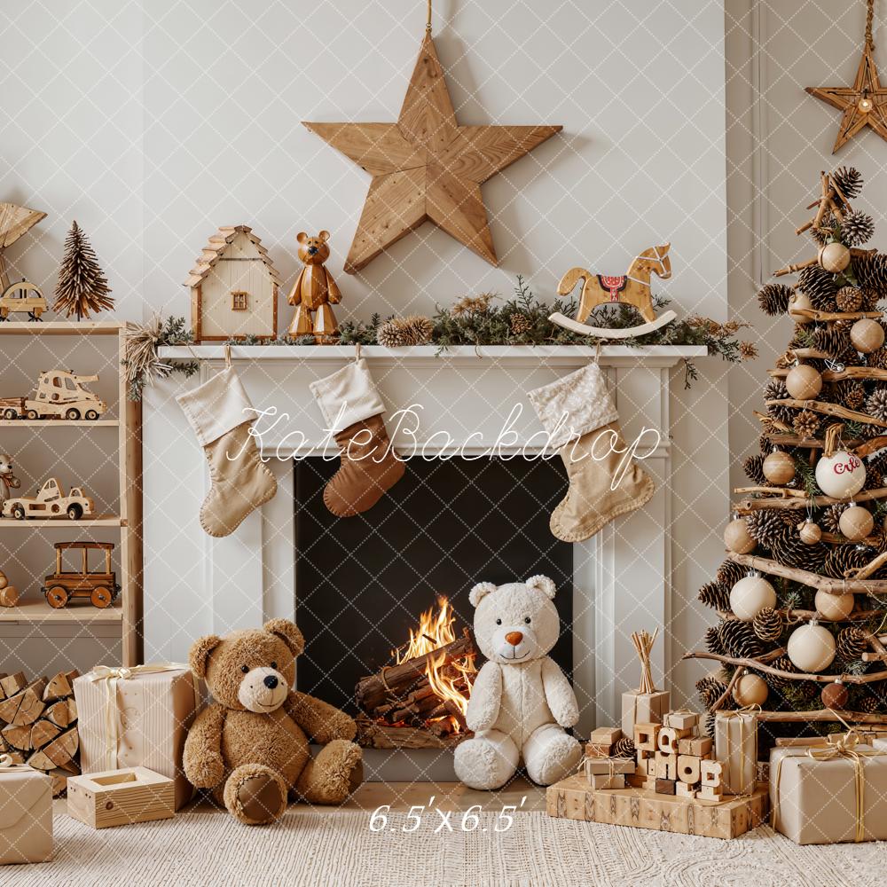 Kate Noël Cheminée Jouets Nounours Toile de fond conçue par Emetselch