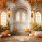 Kate Automne Citrouilles Feuillage Porte Toile de fond conçue par Emetselch