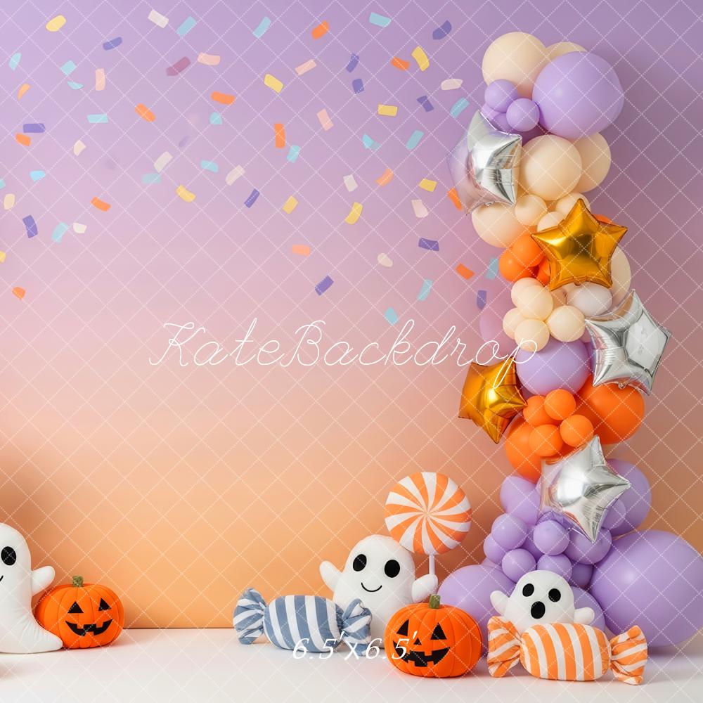 Kate Halloween Ballons Citrouilles Fantômes Toile de fond conçue par Patty Roberts