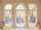 Kate Hiver Fenêtre Sapin Bougies Toile de fond en Laine conçue par Emetselch - Kate Backdrop FR