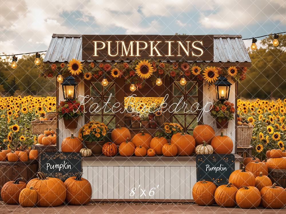 Kate Automne Citrouilles Tournesols Stand Toile de fond conçue par Emetselch - Kate Backdrop FR