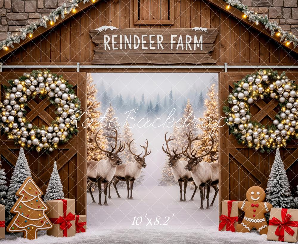 Kate Noël Ferme Rennes Couronnes Neige Toile de fond conçue par Patty Roberts