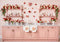 Kate Saint Valentin Cuisine Rose Fleurs Toile de fond conçue par Patty Roberts
