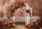 Kate Jardin Saint Valentin Arche Fleurs Toile de fond conçue par Emetselch