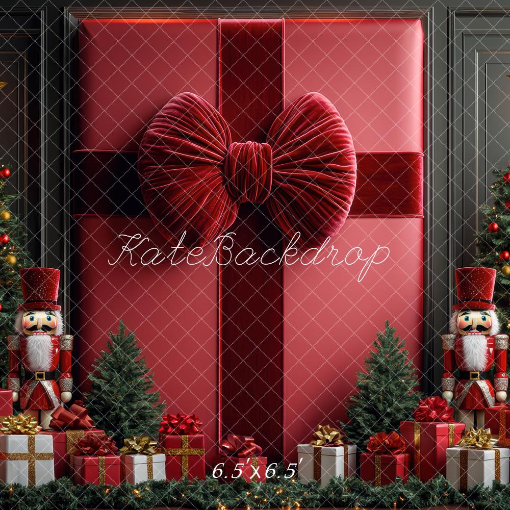 Kate Sapin de Noël Cadeaux Casse-Noisette Toile de fond conçue par Mini MakeBelieve