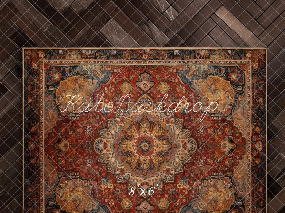 Kate Bois Tapis Oriental Sol Toile de fond conçue par Mandy Ringe
