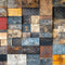 Kate Bois Patchwork Texture Coloré Mur/Sol Toile de fond conçue par Mini MakeBelieve