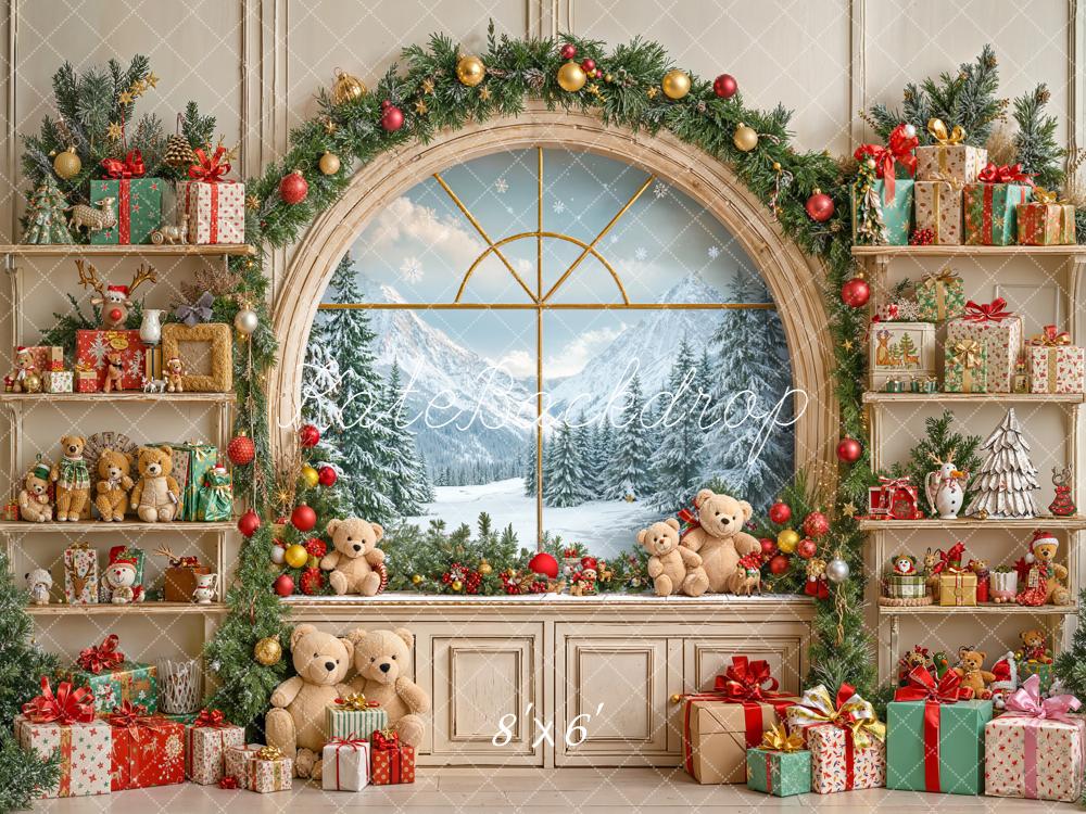 Kate Noël Fenêtre Cadeaux Ours en peluche Toile de fond conçue par Emetselch