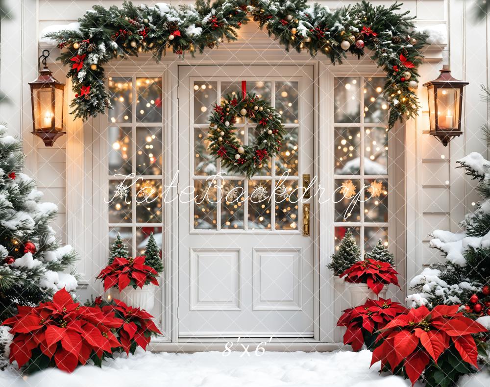 Kate Noël Porte Neige Lumières Toile de fond en Laine conçue par Emetselch