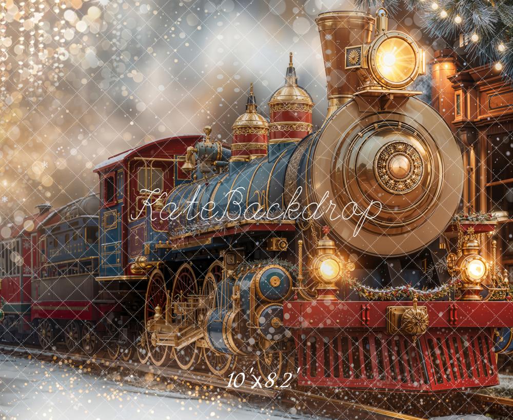 Kate Train Polaire Casse-Noisette Noël Toile de fond en Laine conçue par Emetselch