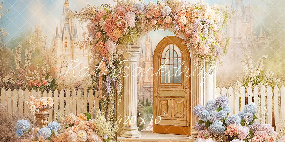 Kate Château Porte Fleurs Pastel Toile de fond conçue par Emetselch