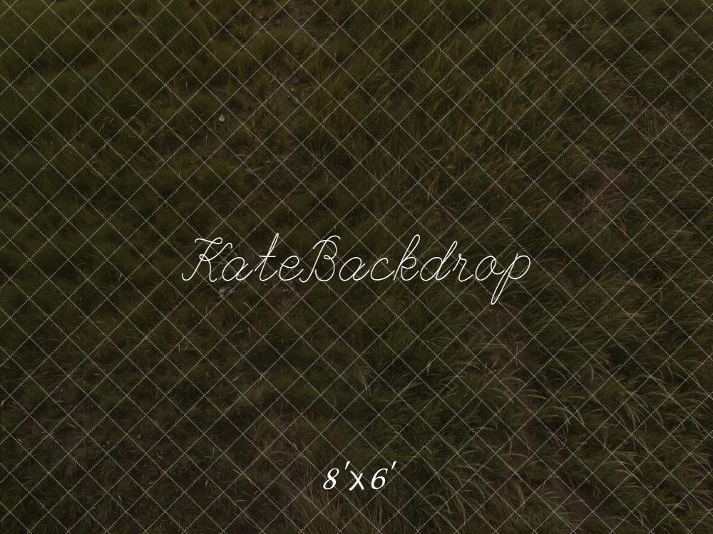 Kate Herbe Verte Texture Sol Toile de fond en Laine conçue par Emetselch - Kate Backdrop FR