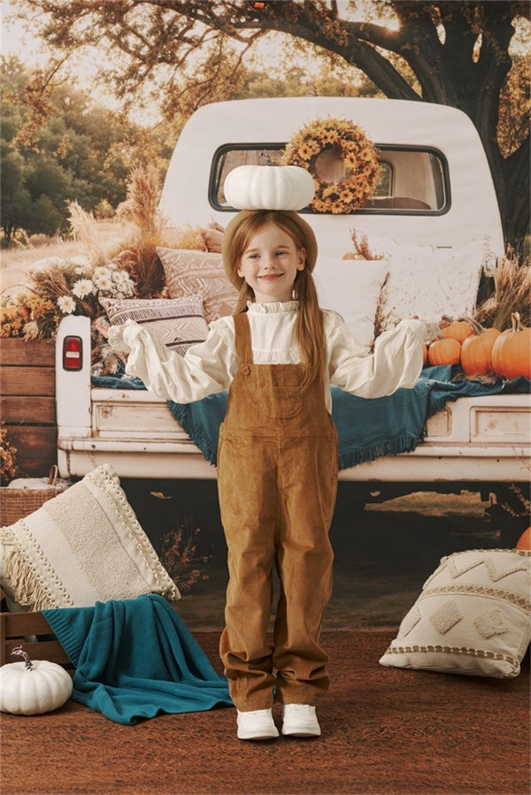 Kate Automne Camion Oreillers Citrouille Toile de fond conçue par Emetselch