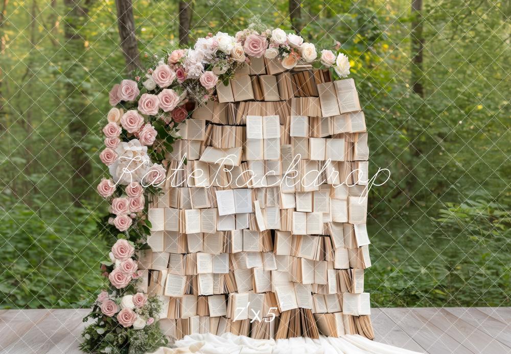 Kate Livres Arche Fleurs Forêt Toile de fond conçue par Mini MakeBelieve - Kate Backdrop FR