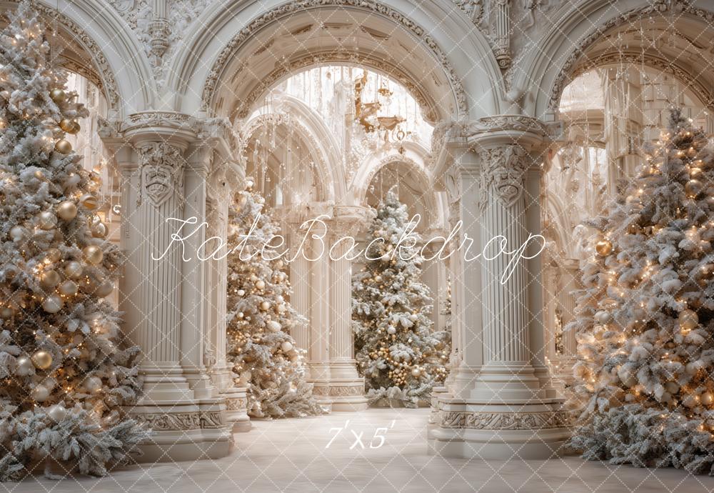 Kate Noël Château Rétro Blanc Arche Toile de fond conçue par Ashley Paul