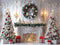 Kate Noël Sapins Cheminée Couronne Cadeaux Toile de fond conçue par Mini MakeBelieve - Kate Backdrop FR