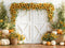 Kate Automne Tournesols Citrouilles Porte Toile de fond conçue par Emetselch
