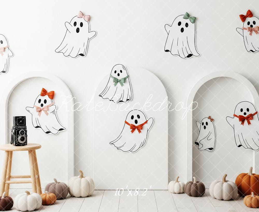 Kate Halloween Fantômes Citrouilles Arche Toile de fond conçue par Patty Roberts