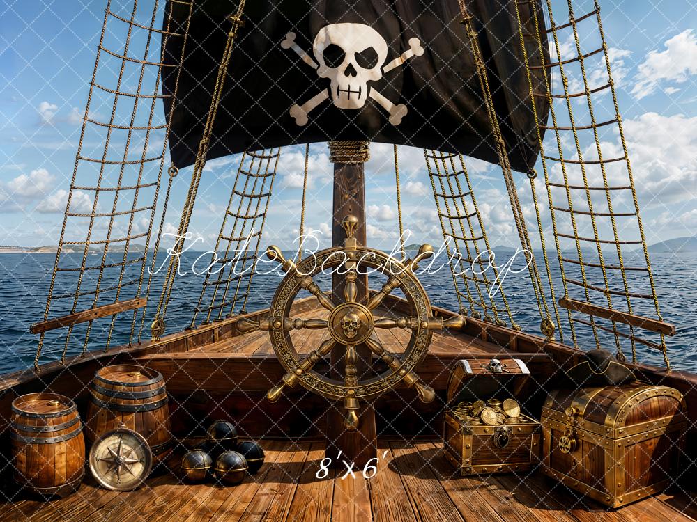 Kate Pirate Navire Trésor Mer Toile de fond en Polar conçue par Emetselch