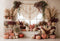 Kate Automne Boho Citrouilles Pampas Coeurs Toile de fond conçue par Emetselch