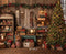 Kate Noël Arbre Cadeaux Jouets Bois Toile de fond en Laine conçue par Emetselch