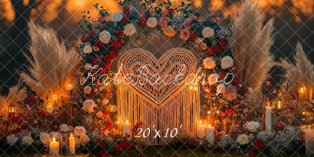 Kate Saint Valentin Arche Fleurs Macramé Toile de fond conçue par Emetselch