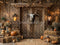 Kate Automne Grange Citrouilles Foin Toile de fond en Laine conçue par Emetselch