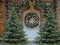 Kate Sapins de Noël Chalet Porte Neige Toile de fond conçue par Mini MakeBelieve - Kate Backdrop FR