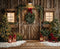 Kate Noël Porte Chalet Bois Lanternes Toile de fond en Laine conçue par Emetselch