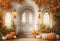 Kate Automne Citrouilles Feuillage Porte Toile de fond conçue par Emetselch