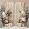 Kate Hiver Sapins Macramé Bohème Toile de fond conçue par Emetselch