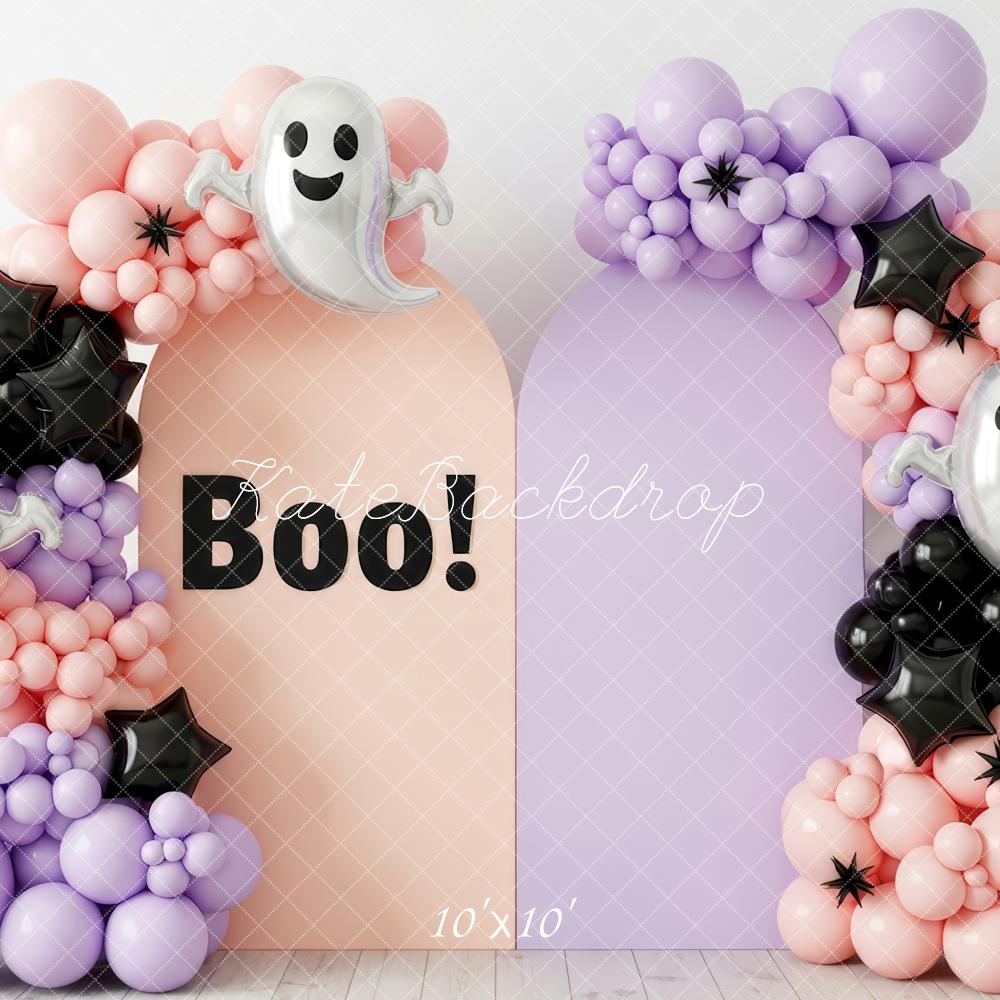 Kate Halloween Fantômes Ballons Arche Toile de fond conçue par Patty Roberts