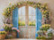 Kate Printemps Porte Jardin Fleurs Toile de fond conçue par Emetselch