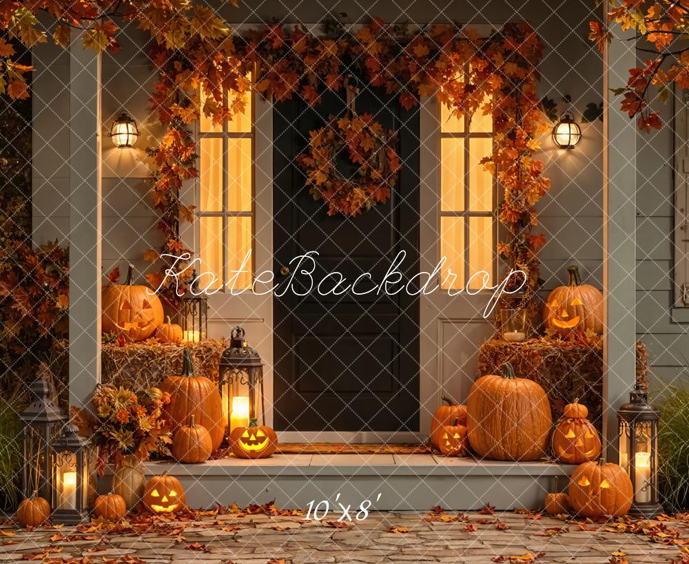 Kate Halloween Citrouilles Automne Toile de fond en Laine conçue par Emetselch - Kate Backdrop FR