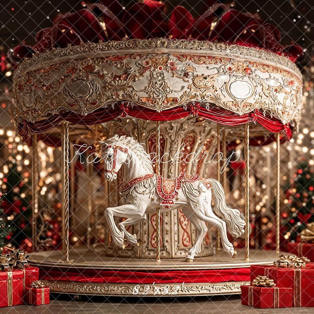 Kate Noël Carrousel Cadeaux Sapins Toile de fond conçue par Emetselch