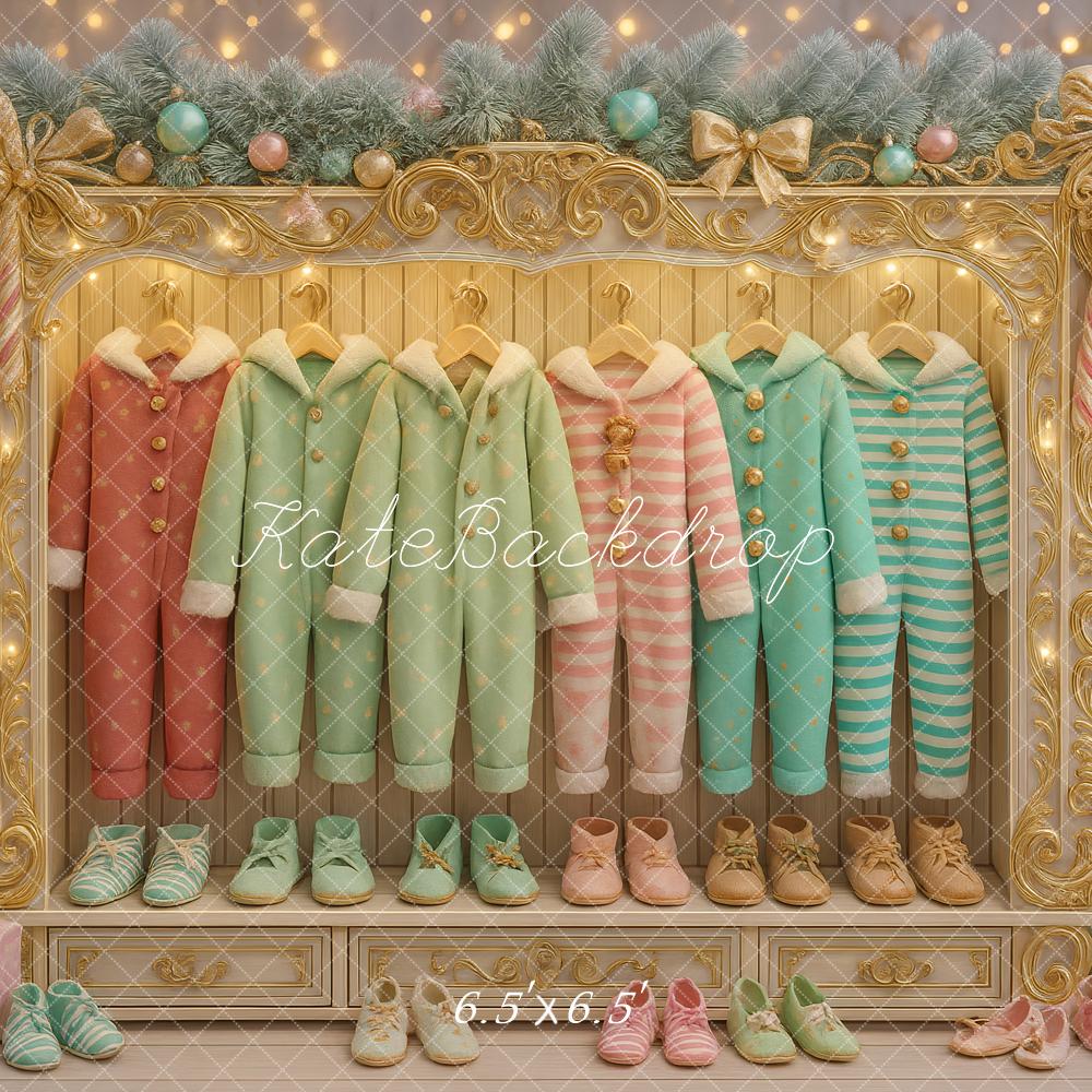 Kate Noël Pyjamas Lumières Cadeaux Toile de fond conçue par Ashley Paul - Kate Backdrop FR