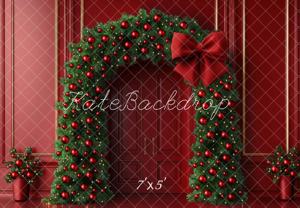 Kate Noël Arche Boules Décors Rouge Toile de fond conçue par Mini MakeBelieve