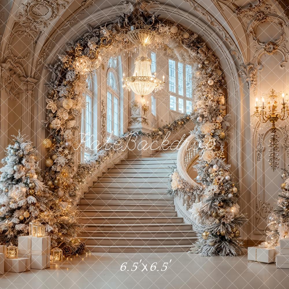 Kate Noël Escaliers Arche Cadeaux Toile de fond conçue par Emetselch - Kate Backdrop FR