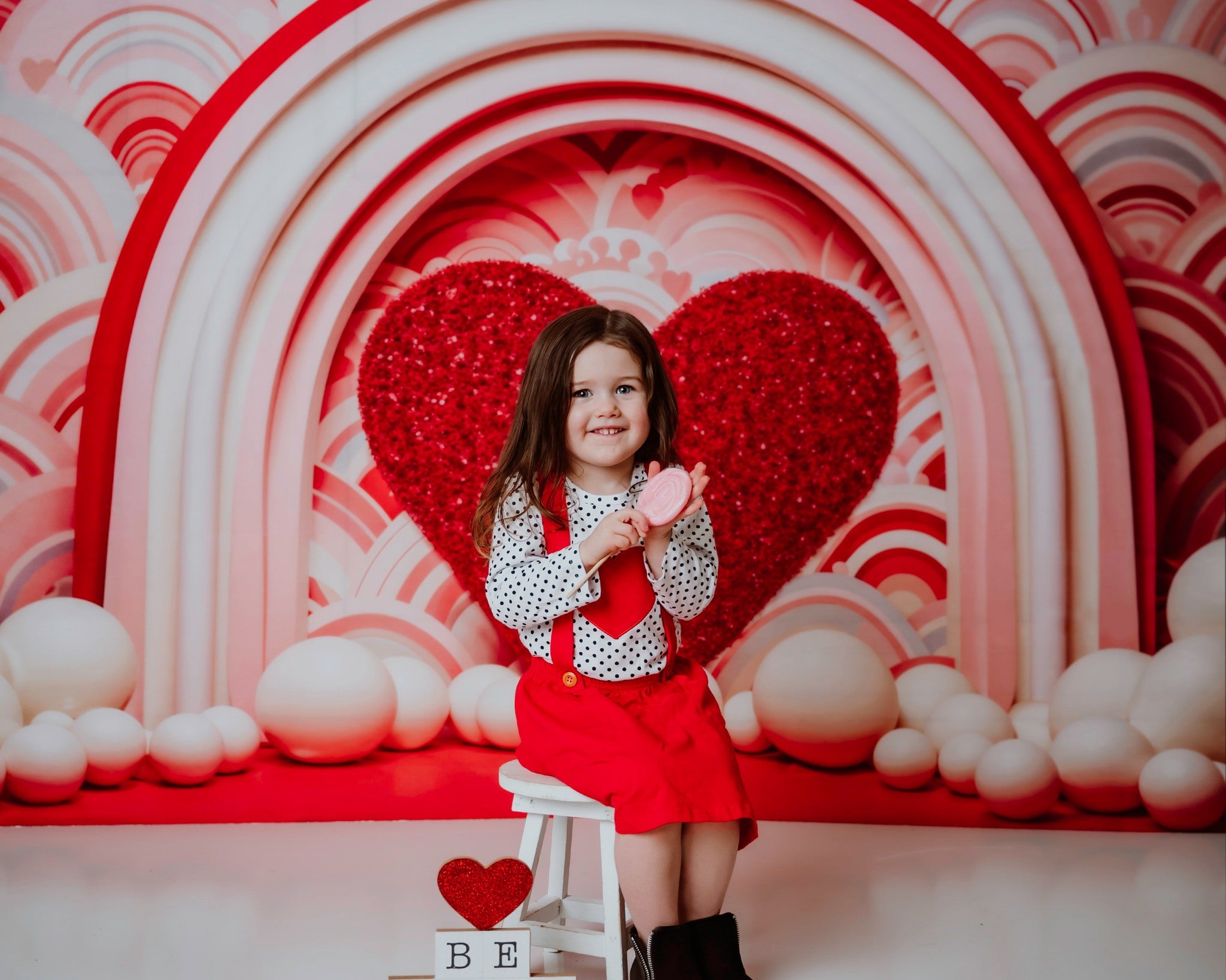Kate Saint Valentin Amour Ballons Rouge Toile de fond conçue par Emetselch