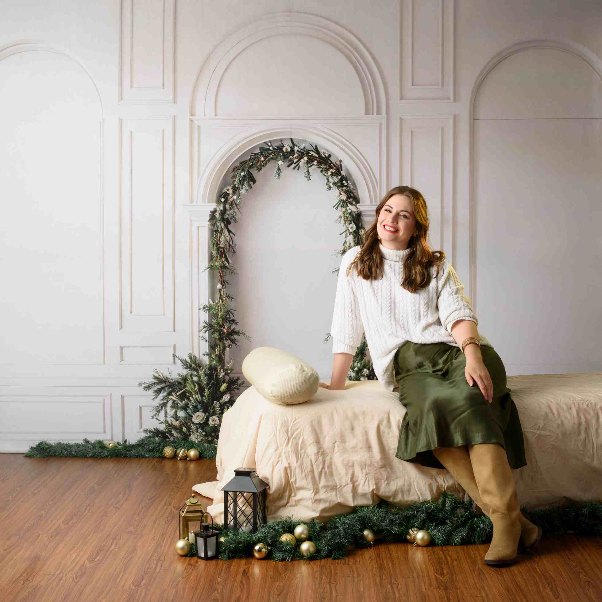 Kate Noël Feuille de pin Arche Mur Rétro Toile de fond conçue par Emetselch