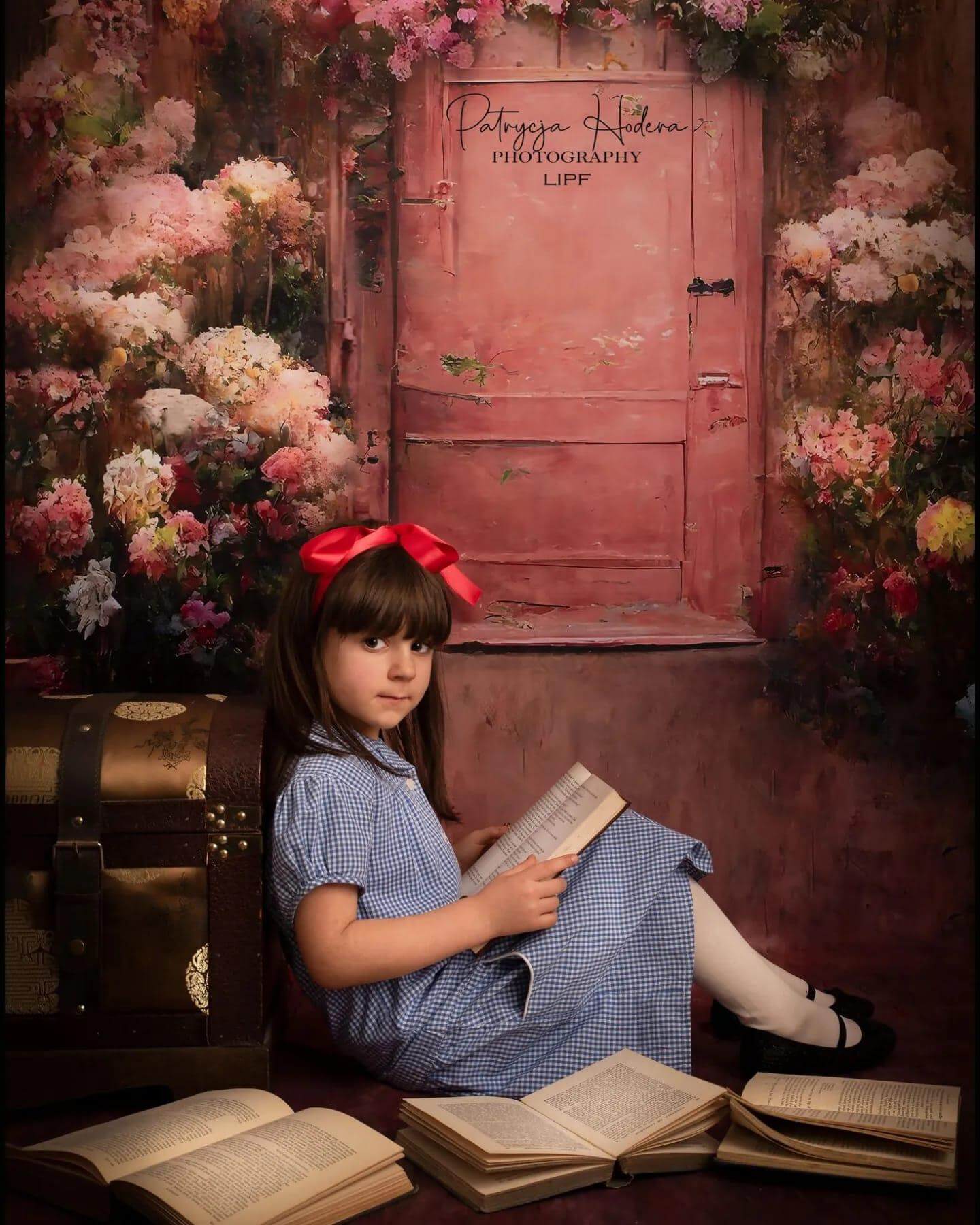 Kate Printemps Peinture Rétro Fleur épanouie Porte Toile de fond pour la photographie - Kate Backdrop FR