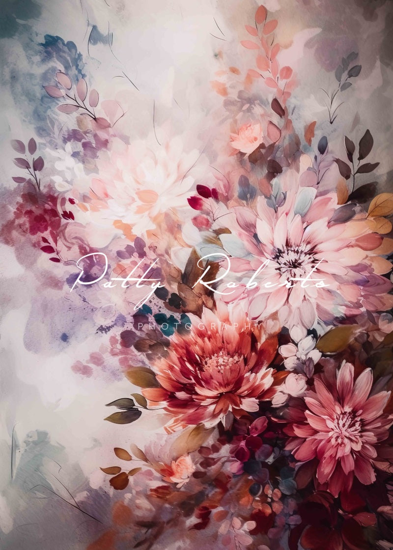 Kate Rose foncé Romance Fleurs Toile de fond Conçu par Patty Robert - Kate Backdrop FR