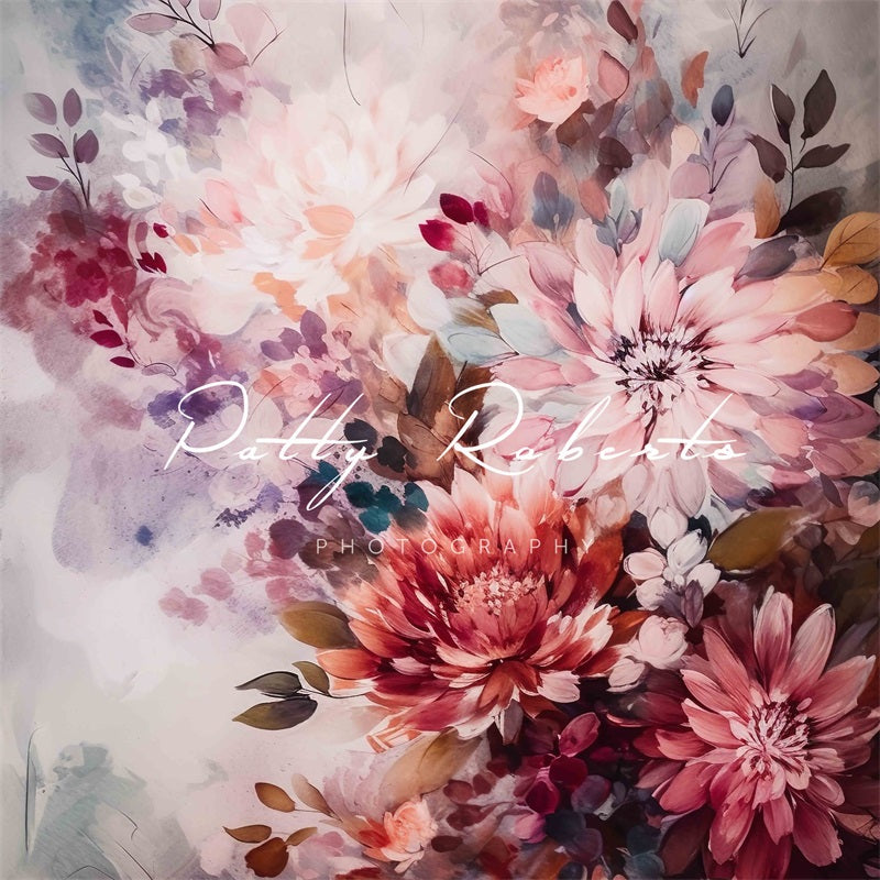 Kate Rose foncé Romance Fleurs Toile de fond Conçu par Patty Robert - Kate Backdrop FR