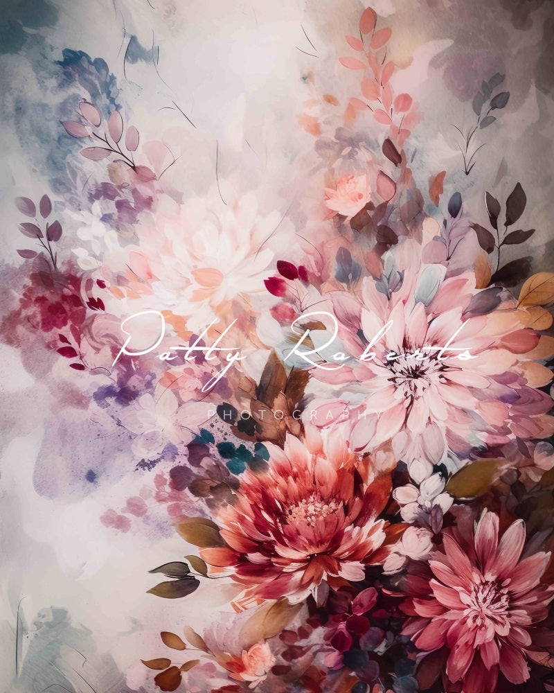 Kate Rose foncé Romance Fleurs Toile de fond Conçu par Patty Robert - Kate Backdrop FR