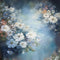 Kate Bleu Beaux-Arts Floraison Fleurs Toile de fond Conçu par GQ - Kate Backdrop FR