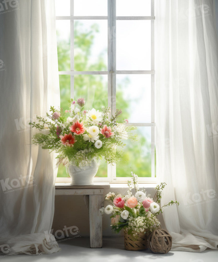 Kate Printemps Fleurs Fenêtre Toile de fond conçue par Chain Photographie