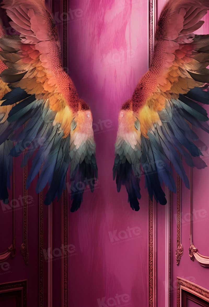 Kate Beaux-Arts Mur rose Ailes de papillon Toile de fond pour la photographie - Kate Backdrop FR