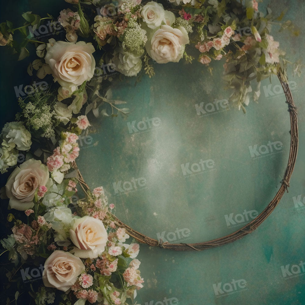 Kate Beaux-Arts Arche florale Vert Toile de fond pour la photographie