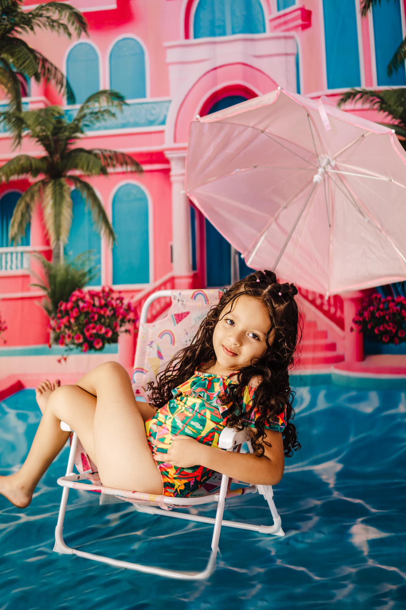 Kate Été Piscine Rêve de poupée Toile de fond conçu par Ashley Paul - Kate Backdrop FR