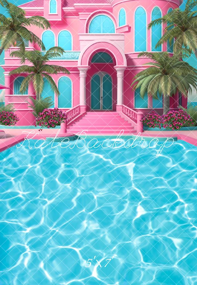 Kate Été Piscine Rêve de poupée Toile de fond conçu par Ashley Paul - Kate Backdrop FR
